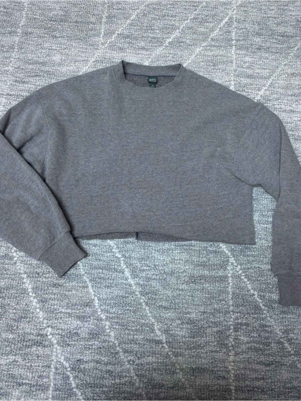 Cropped Long-Sleeve Crewneck Top - Wild Fable - Picture 3 of 3